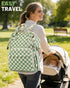 fufazfo Backpack, Corduroy Diaper Bag Large Capacity Multifunction Baby Diaper Bags for Women, Insulated Bottle Pockets