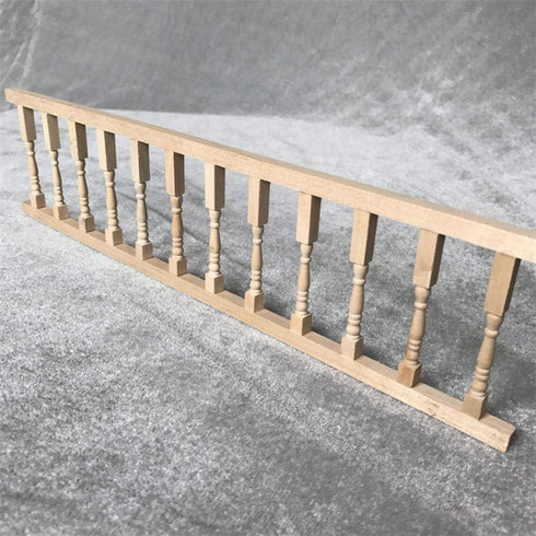 Dollhouse Decoration Accessories, Miniature Fence Handrail 1:12, Cute House Mini Fence, Beige, 2 Pcs
