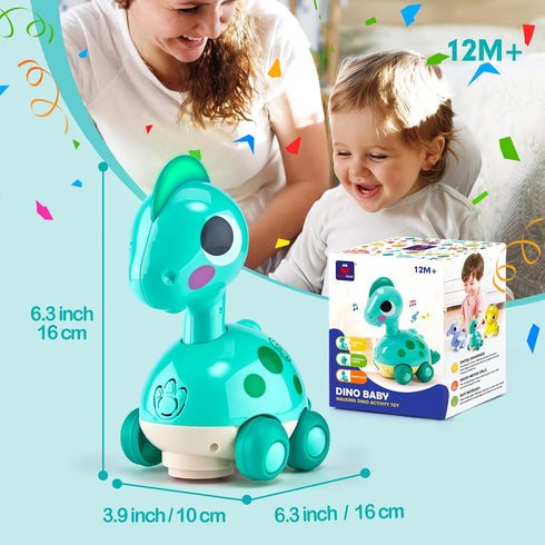 Baby Toys for 6-12 Months - Touch & Go Musical Light Infant Toys for Tummy Time and Crawling