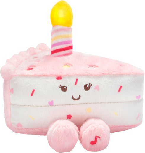 Magic Years Musical Light Up Plush Toy, Happy Birthday Cake Slice, 6