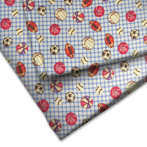 SHEETWORLD.COM 30 45, SheetWorld Flannel Receiving Blanket x Sports Blue Grid, Made in USA