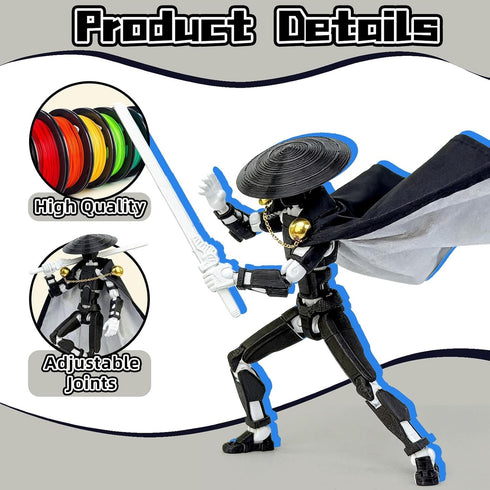 SGYYSG T13 Figures,T-13 13 3D Action-Packed Playtime,5.2 Inch, Assembly Completed Action Action Figure, Robo Printed