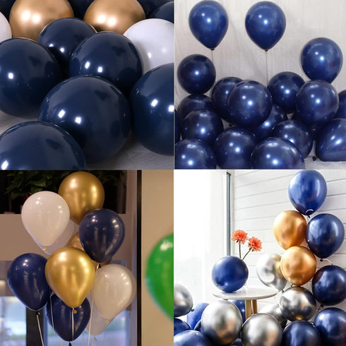 Navy Blue Balloons, 5 inch Mini Dark Blue Latex Balloons, 100pcs for Birthday Wedding Baby Shower Decorations