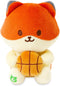 Anirollz Stuffed Animal Plush Toy – 6" Small Sitting Plush Doll Soft, Squishy, Warm, Cute, Comfort, Safe Birthday Fox Character with Basketball Foxiroll
