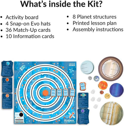 OzoGoes to The Solar System: STEM Kit, Ages 8+, Learn Solar System, Problem-Solving, Easy Assembly