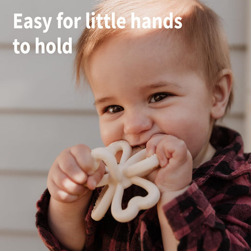 Haakaa Silicone Clover Teether Toy - Food Grade Silicone for Babies 3-6 & 6-12 Months, BPA Free, Easy Hold