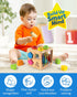 18 Coogam Wooden Montessori Toys for Toddlers, Shape Sorting Cube Fine Motor Skills Game for Year Old Month+ Baby Boys