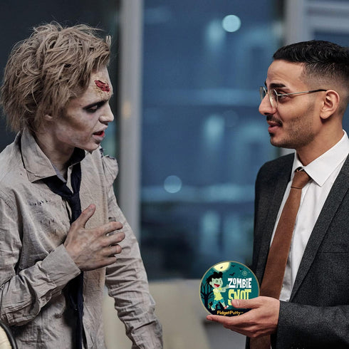 Zombie Snot Fidget Putty - Stress Relief Novelty Gags for Kids, Halloween Stocking Stuffers, Pearl Green Therapy Putty