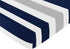Fitted Crib Sheet for Baby/Toddler Bedding, Navy and Gray Stripe - Stripe Print
