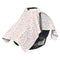 MOZAH Baby Car Seat Cover - Pink Floral Leaves - 100% Organic