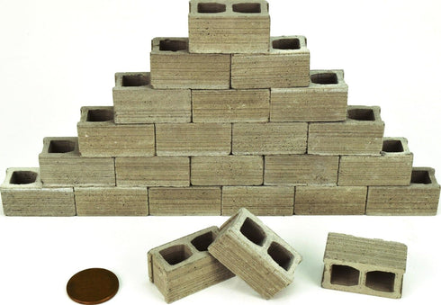 12 Pack, 1/12 Acacia Grove Mini Cinder Blocks, Scale