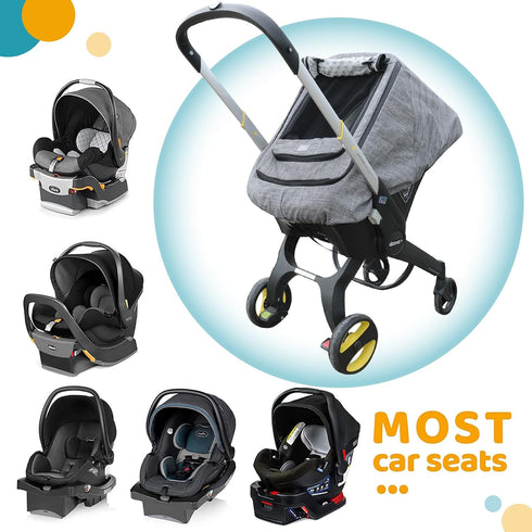 BigHippo Cozy(Gray Waterproof Baby Car Seat CoverCold Weather Carseat Cover for Babies,Infant Car Seat Cover Canopy