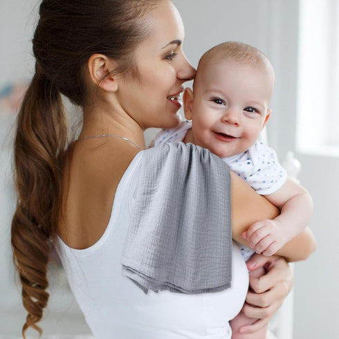 Arnzion 3 Pack (40x40in) Muslin Swaddle Blankets - Ultra Soft Breathable Wraps for Newborn Swaddling, Nursing