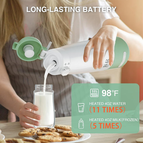 12 oz Portable Milk Warmer for Travel Dual Heating Modes for Breast Milk & Water, Portable Bottle Warmer with Fast