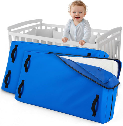 Colingmill 2 Pcs Waterproof Crib Mattress Storage Bag, Oxford Cloth Heavy-Duty Zippered Mattress