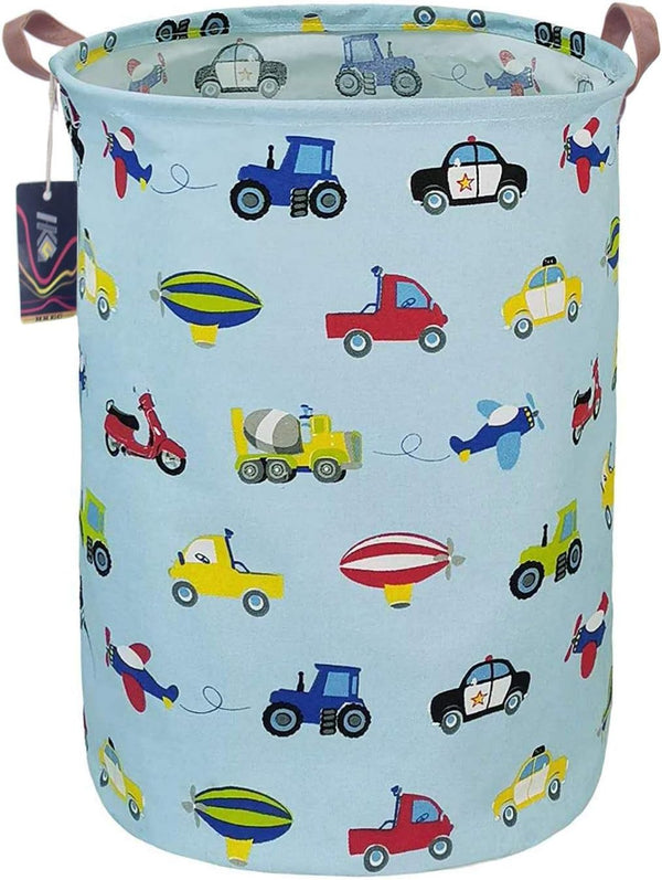 Kids Laundry Basket, Baby Dirty Clothes Hamper, Boys Toy Storage Bin, Nursery Hamper for Bedroom, Gift Baskets (Car)