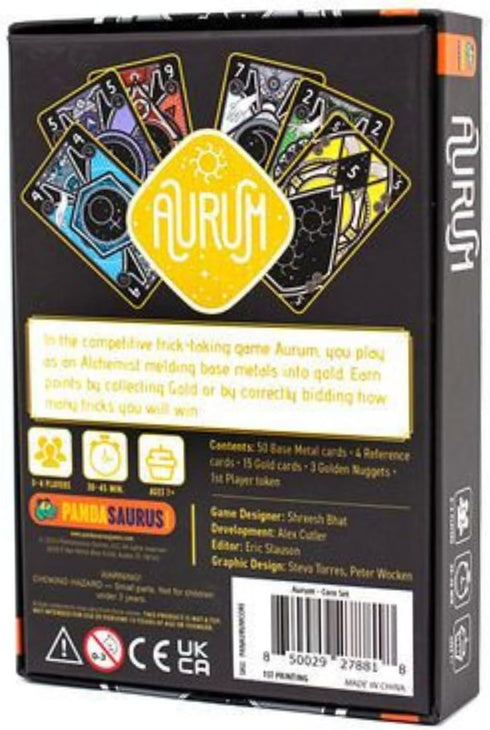 Pandasaurus Games Aurum Card Game - Competitive Trick-Taking Strategy Game for Kids and Adults, Ages 7+, 3-4 Players, 30-45 Minute Playtime, Made