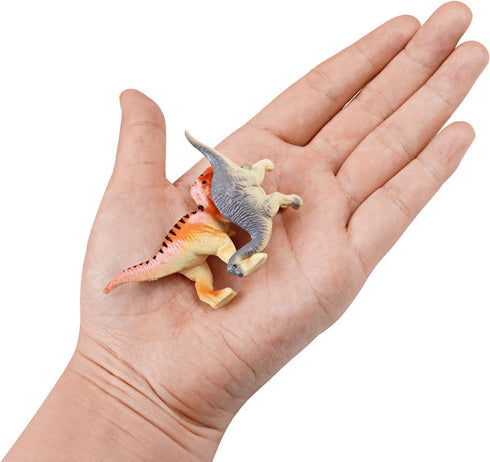 HAPTIME Plastic Assorted Mini Dinosaur Figures, Small Dino Toy, Pack of 12