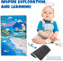 Montessori Land and Water Map with 25 Wooden Animals, Educational Geography and Zoology Mat for Kids 4-8