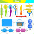 Wxqfumy Set, 31 3D Dough Tool Pcs Basic Dough Tools Kits for Kids, Dough Accessories Includes Storage Container, Mat