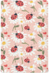 KJIZMO Ladybugs and Daisies Fitted Crib Sheets Soft Crib Sheet Fits Standard Crib