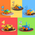 12.2" 2-4, Set 18M+ 2 3 4 5, P&C Toddler Car Transport Truck Toys for Ages Car Carrier Transporter Double-Deck Hauler