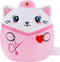 Nurse Cat Stuffed Animal, 8-Inch Pink Cat Plush Toy with Stethoscope Embroidery,