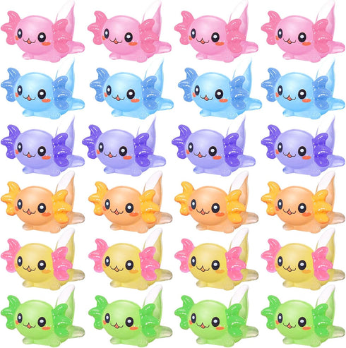 Junkin Mini Axolotl Resin Charms: Miniature Axolotl Ornament for DIY Garden Dollhouse Birthday Party Decoration (48 Pcs)