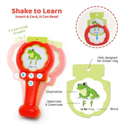 6-12 1 BEST LEARNING Shake & Learn Alphabet - Educational Toy for Babies Toddlers Month and up | Ideal Year Old Toys