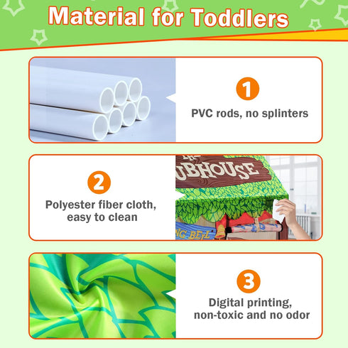 Indoor Kids Play Tents for Toddlers - Cute Boys Girls Playhouse Tent with Star Lights for Christmas Birthday