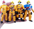 ONEST 12 Pieces Firefighter Action Figures, 4" Toys with Hats & Accessories for Teens Party Decoration