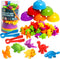Counting Dinosaur Toys Matching Games with Sorting Bowls, Sorting Toys for Toddlers, Preschool Learning Activities for