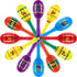 Hungdao Wooden Maracas for Boys and Girls, 12 Pcs Mini Noisemakers for Cinco De Mayo Fiesta Party Favors Supplies