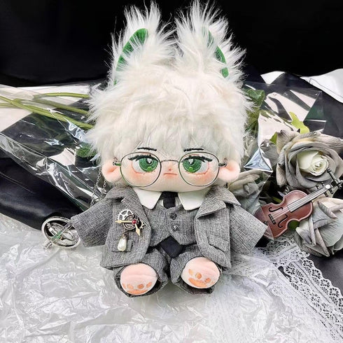 niannyyhouse 20cm Plush Doll Clothes, Coat, Shirt, Pants, Vest, Belt, Tie Accessories Suit for 8in Doll Dress Up