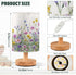 Vdsrup Table Lamp Wildflowers Colorful Nightstand lamp Fabric Lamps with Wood Base Fabric Shade Bedside Desk Lamps
