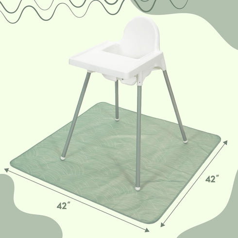 42 Inches 42 Inches, S&T INC. Baby Splat Mat for Under High Chair, Water Resistant Floor Mat, by Sage Needlepoint