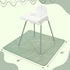 42 Inches 42 Inches, S&T INC. Baby Splat Mat for Under High Chair, Water Resistant Floor Mat, by Sage Needlepoint