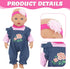4 Sets Baby Doll Clothes for 14-18 Inch Dolls, Fashion Clothes Dresses and Accessories for New Born Baby Dolls