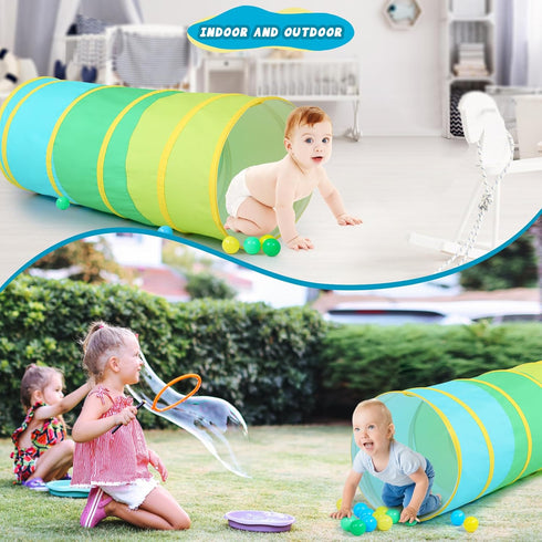 PigPigPen Kids Tunnel for Toddlers, Pop Up Play Tunnel Tent for Babies or Dogs, Indoor & Outdoor Backyard Toys