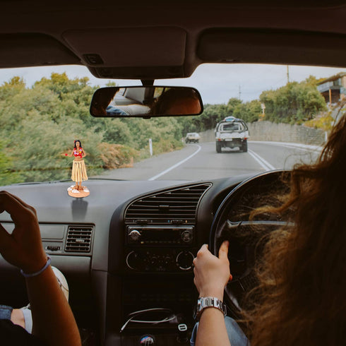 Dancing Hula Girl Dashboard Bobbleheads for Driver Dashboard Decorations, Mini Size Doll Hula Dancer 4.72" High