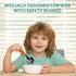 3 Pcs Easy Grip Baby Cutlery Set with Case - Stainless Steel Fork and Spoons for Toddlers