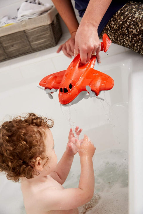 Green Toys Fire Plane, Pretend Play Bath Toy Vehicle, No BPA, Dishwasher Safe, Recycled Plastic, Made in USA
