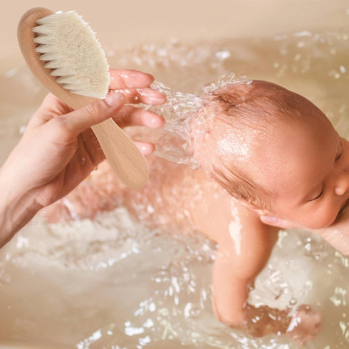 Set Soft Bristle Baby Hair Brush - Newborn Wash Kit