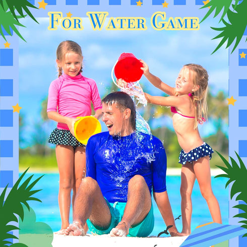 18 Sets 4.7" Summer Pack Summer Sratte Sand Buckets and Shovels Bulk Beach Bucket Plastic Beach Pails Sand Toys