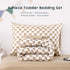 Set 4 Set Wake In Cloud - Toddler Bedding for Boys Girls, Cute Gingham Grid Checkered, Pieces Soft Crib Bed Including