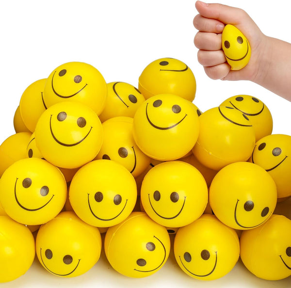 LovesTown 40PCS Stress Balls Bulk, 2 Inch Sensory Toys for Kids, Squishies Fidget Toys for Stress Relief, Party Supplies
