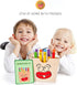 Wooden French Fries Sorting & Stacking Toys for Toddlers, Montessori Educational Toys for 3 Year Olds to Develop Fine
