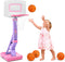 SUPER JOY Adjustable Toddler Basketball Hoop for Kids 1-3, Portable Indoor Outdoor Basketball Goal for Boys Girls