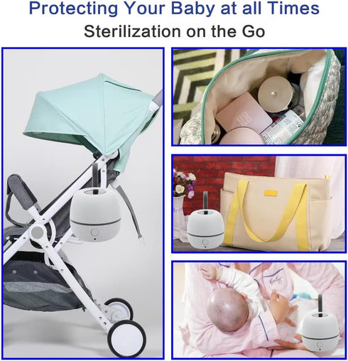PESTUSRD UV Pacifier Case On The Go Portable UV Pacifier Cleaner Compact Design for Home and Travel, Easy to Keep Baby