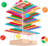 WhimsiPlay 48 12 3 4 5 6 Montessori Wooden Board Games, Colorful Sticks Dice Game with Balls, Family Game for Kids